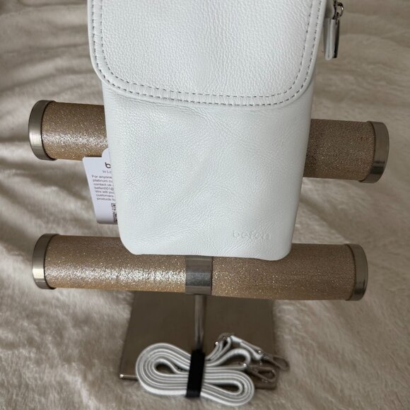 Minimalist White Leather Crossbody - Picture 1 of 1